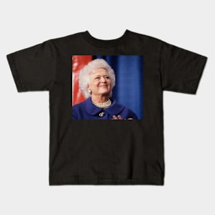 Original Silver Fox Barbara Bush RIP Sticker Kids T-Shirt